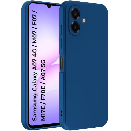 Image of A rtistque Back Cover Case for Samsung Galaxy M17e 5G / A07 / F70e / M07 / F07 / A07 5G | Premium Matte Cover | Camera Protection | Shockproof | Stylish Design Samsung Galaxy M17e Back Cover - Blue
