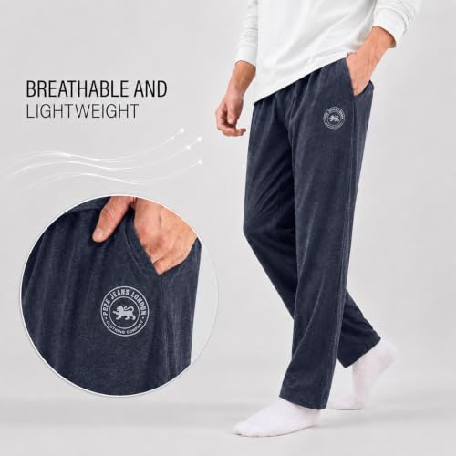 Image of Pepe Jeans Cotton Rich Solid Trackpant, Lounge Pant, Sportswear for Men - L (Pack of 2)