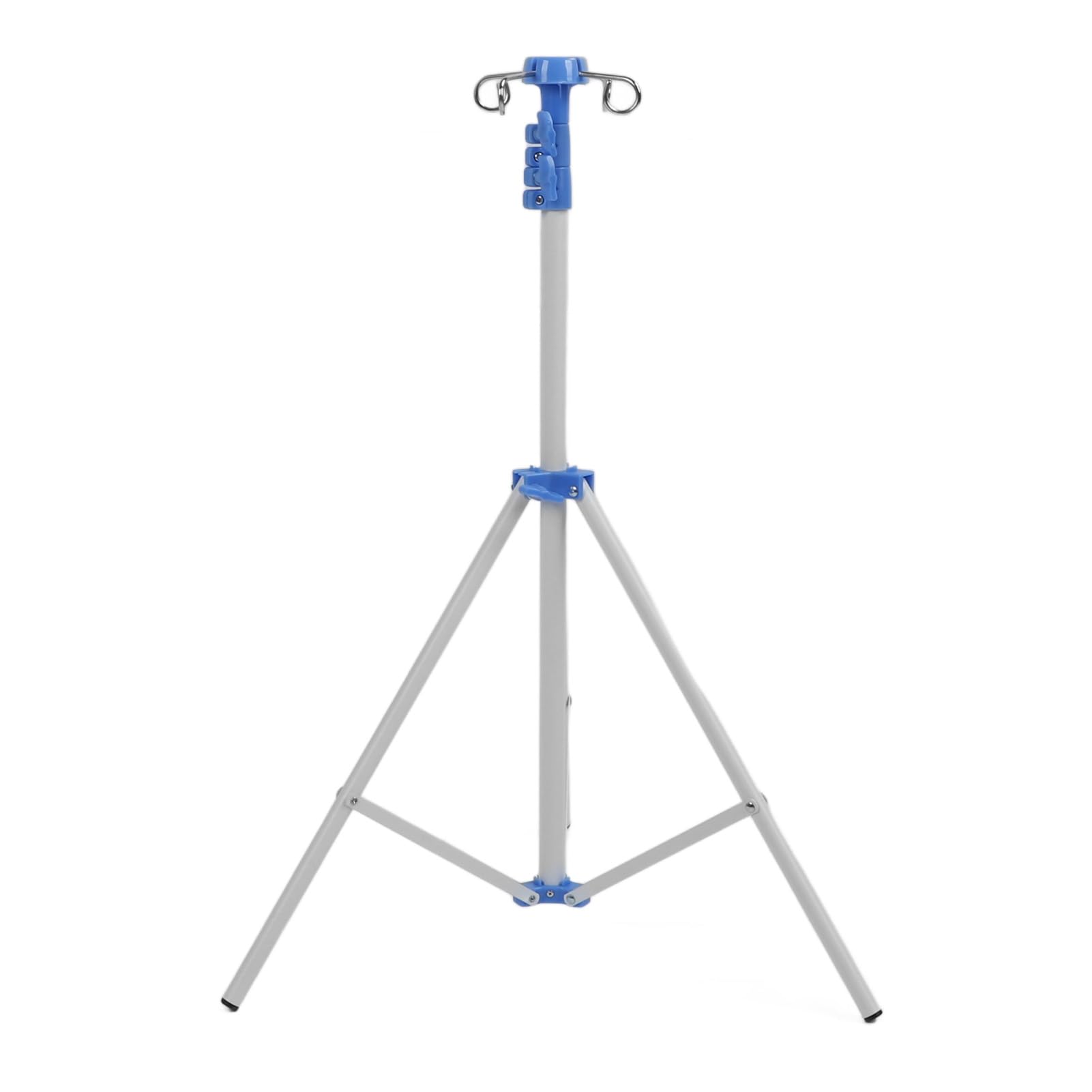 Supporto Per Asta Portaflebo Portatile Pieghevole Treppiede, Supporto Per Asta Portaflebo a 4 Ganci Supporto Per Asta Portatile in Acciaio Inossidabile Per Ospedale, Clinica (Bianco)