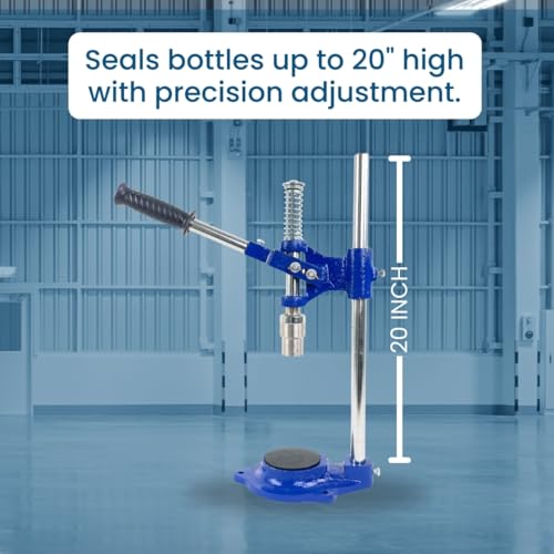 Image of SMART PACK Crown Capping Machine for Packaging of Bottle Cap Crimping | Milk Bottle, Cold Drink, Glass Bottle Manual Capper | Heavy-Duty Stainless-Steel Bottle Sealer | Pack of 1 Machine