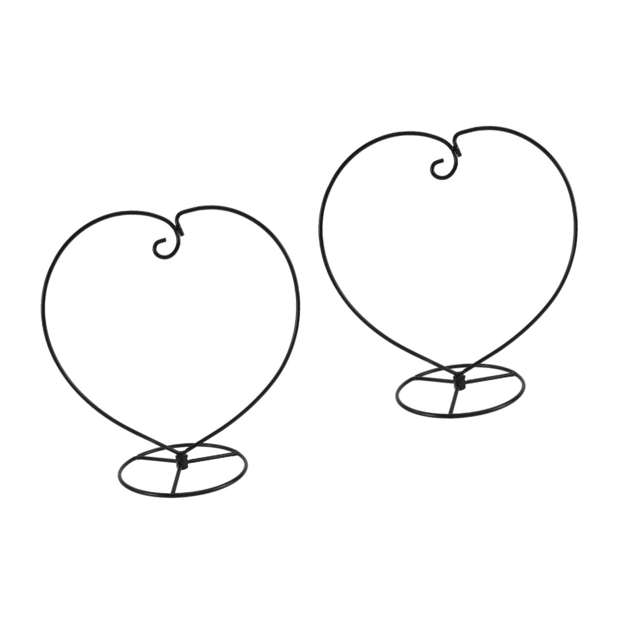 MERRYHAPY 4pcs Heart-shaped Iron Hanger Sturdy Outdoor Planter Hanger Cottagecore Decor Micro Landscape Hook Stand