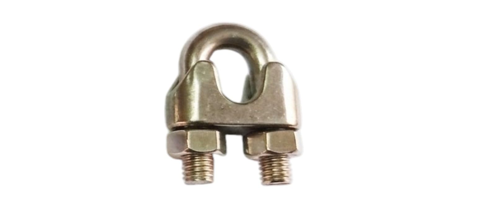 U-Lock Cable Clamp for Gym Machine Wire | Heavy Duty Rope Clip with Bolt (Pack of 4) (8 MM)-image-1