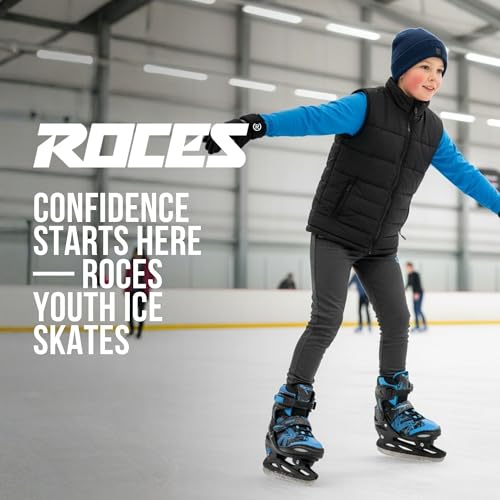 Roces Jungen Jokey Ice 3.0 dreng Schlittschuh, black-astro blue, 34-37 EU