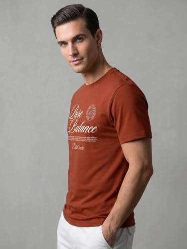 Image of Nobero 100% Cotton T Shirts for Men Stylish | Regular Fit | Graphic Printed T Shirts for Men 180 GSM Combed Cotton | Round Neck Half Sleeve