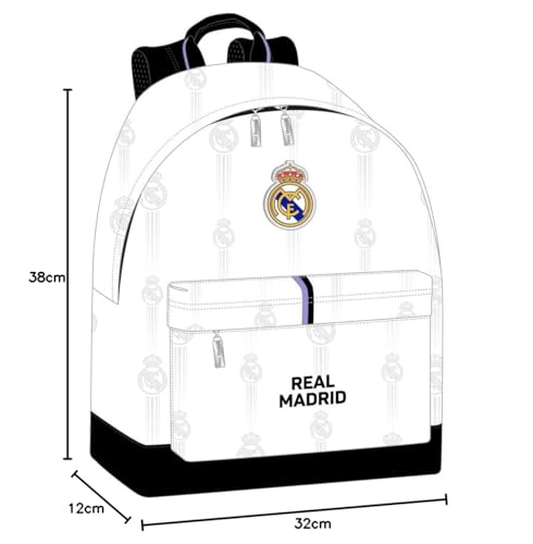 Mochila escolar Real Madrid Safta unisex con compartimento acolchado para portátil 14 5