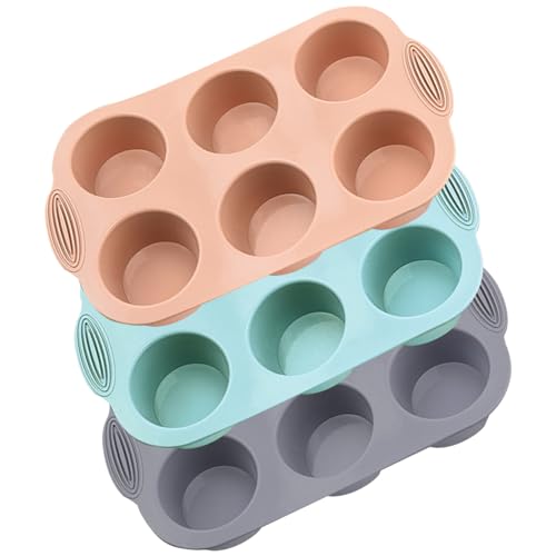 Repostería Y Gourmet, Kitchen Moldes de silicona de muffin de muffin de 3pcs/set Moldes de silicona para hornear cupcake Moldes antiadherentes de muffin de muffin de silicona moldes...