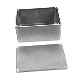 TOPPERFUN シーギターエフェクター用アルミエンクロージャーケース 銀色 プロフェッショナル仕様 ギターエフェクトボックス 耐久性のあるデザイン なピッチ 角が丸く滑らかで