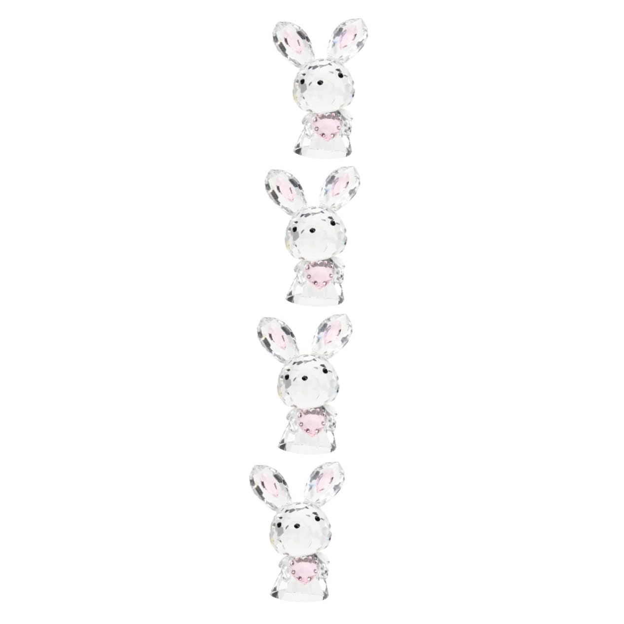 Statue de figure de lapin en cristal pour bureau sombre