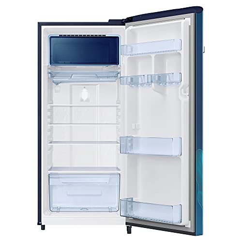Image of Samsung 225 L 3 Star Inverter Direct cool Single Door Refrigerator Appliance(RR23A2E2Y9U /HL, Digi-Touch Cool, Paradise Bloom Blue, 2022 Model)