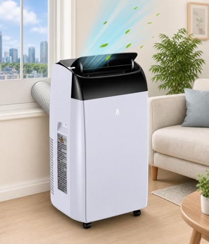 Image of 14000 BTU Portable AC, 3-in-1, 750sqft, 51dB, Remote /Timer, Black | Dehumidifier and fan modes for versatile cooling