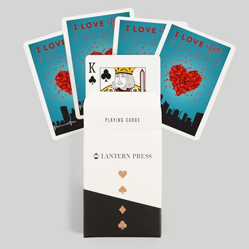 Lantern Press Toledo Ohio I Love You 52 Cartas Poker miniatura 6