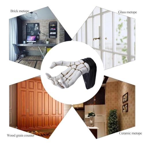 Ganchos de pared de mano estilo esqueleto único para gafas y llaveros 5