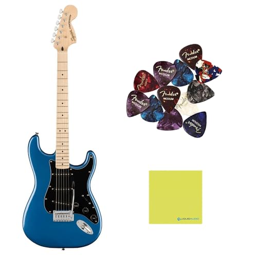 Squier Affinity Series? StratocasterR�A���[�v���w�A���C�N�v���V�b�h�u���[ - 0378003502 �o���h�� �M�^�[�s�b�N�Ɖt�̃I�[�f�B�I�����N���X 12�p�b�N
