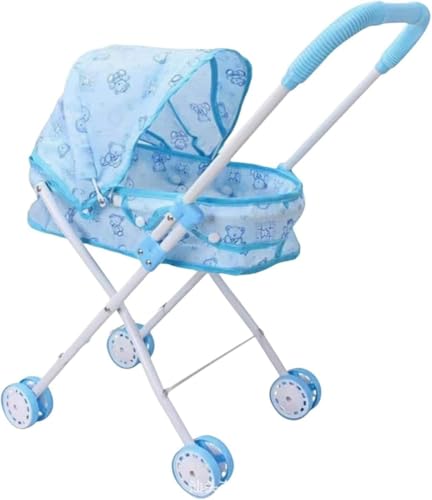 EZweekendおもちゃベビーカー人形用ベビーカーおもちゃベビーカー折りたたみ人形ベビーカーおままごとおままごとベビーカーお世話パーツごっこおもちゃ親子遊び育成能力手目調整人形用乳母車(ぬいぐるみなし) (E)