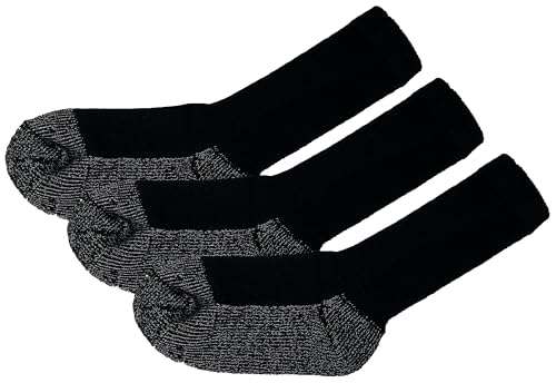 NEW BLACK Thick Crew Socks (3-pack) [160] Large