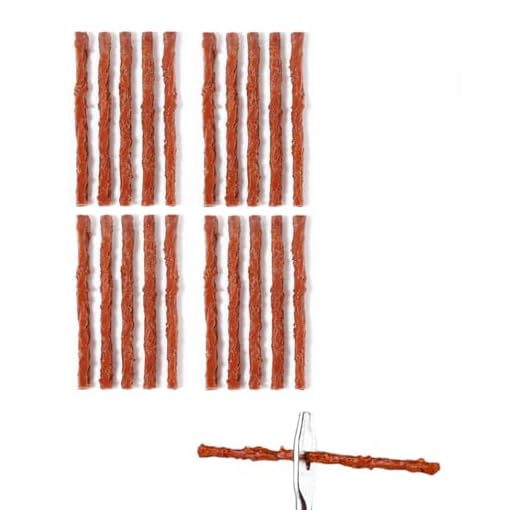 SCJJZ 20 pcs Tiras de Mechas Pinchazos MTB,Kit Repara Pinchazos Bicicleta,Kit Reparación Neumáticos Bicicleta, Herramientas Tubeless Bicicleta MTB de Carretera, Kit Antipinchazos Bicicleta