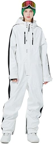 Miniatura 1 de ALSOGO Trajes de esquí de una pieza para mujer impermeables aislados con cinturón desmontable para deportes de nieve