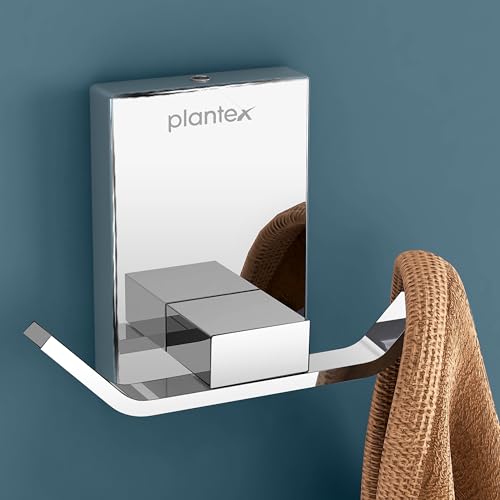 Image of Plantex 304 Grade Stainless Steel Robe Hook /Cloth-Towel Hanger /Bathroom Accessories - Iris (Chrome)