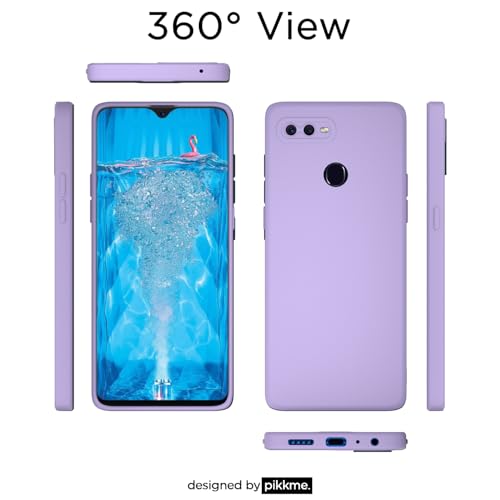 Image of Outlouders Back Cover for Oppo F9 / F9 Pro / A5 / A5S | Camera Protection | Durable Soft Matte Silicone Bumper Case (Purple)
