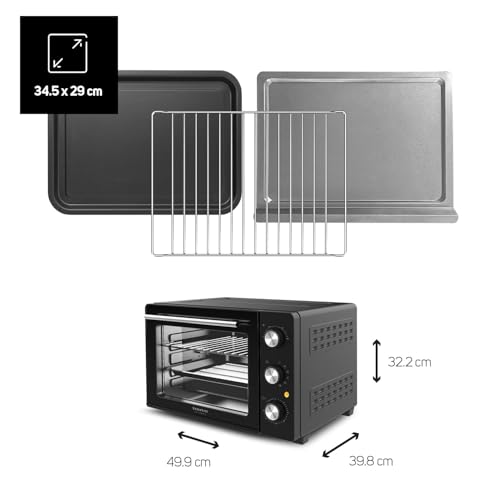 Taurus - Horno Eléctrico Horizon 30 | 1500W | 30L | 5 Modos de Cocción | Temporizador 90 Minutos | Función Convección y Gratinado | Accesorios Incluidos | Puerta Doble Cristal - imagen 2