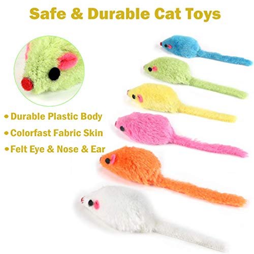 MeoHui Fur Mice Cat Toys, Rattling Catnip Cat Toys Mice, 5.5” Real Little Mice Size Cat Mouse Toys with Rattle Sound… - Image 7