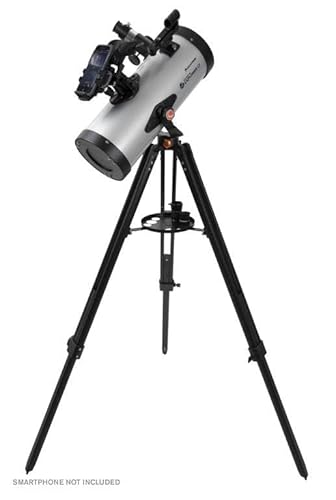 Celestron 22453 StarSense Explore LT127AZ Newtonian Reflector Telescope with Smartphone App-enabled Technology - includes Two Eyepieces, 2x Barlow lens, Phone Dock and Height-adjustable Tripod, Silver