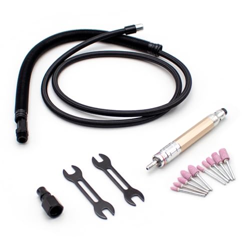 Jieotwice Mini Pneumatic Air Die Grinder Pneumatic Air Grinding Buffing Polishing Burnishing Lapping Machine 70000RPM 3MM