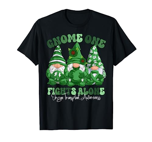 Gnomos de cinta verde del mes de concienciación del trasplante de órganos Camiseta