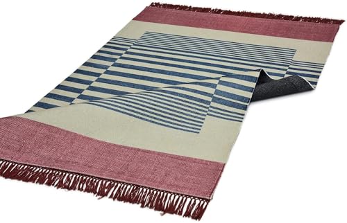 Image of Printed Rug Soft Floor Carpets with Anti Slip Backing for Living Room | Bedroom | Kids Room (Grey Blue, 3x5 Feet)
