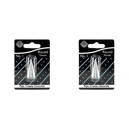 PME Bocchetta Decorativa, Acciaio Inossidabile, Argento, No. 1 (Confezione da 2)