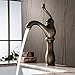 Produktbild FOOSKOO Faucet Wasserhahn Becken Wasserhahn Bad Waschbecken Wasserhahn Bronze Bronze Becken Wasserhahn Wasserhahn Einzigen Griff Kalt- und Warmwasser Hahn Wasserhahn