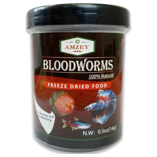 Blood Worms 0.5 oz -100% Natural Freeze Dried Blood Worms - Aquarium Fish Food - High Protein Food for Betta Fish, Food for Goldfish, Food for Cichlid, Food for Guppy, Food for Discus, Food for Turtle
