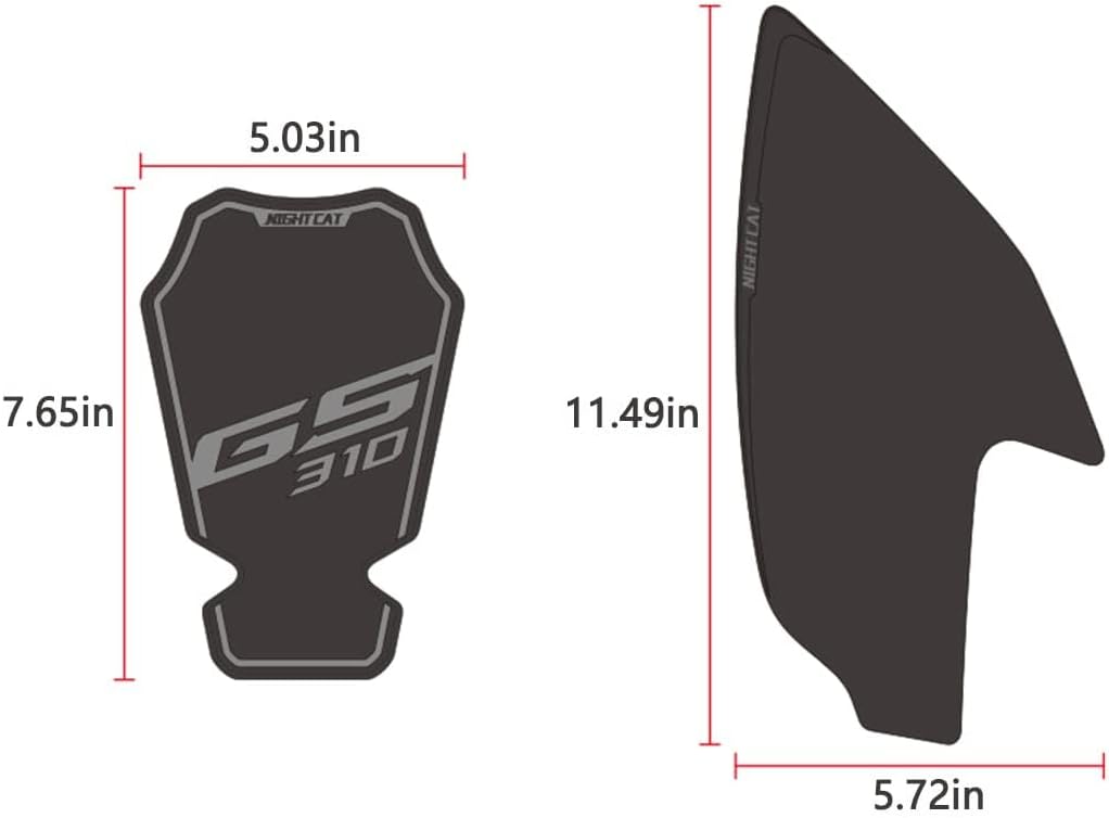 NIGHT CAT Protector Pad, Tank Side Traction Pad,Compatible with G310GS G310R Motorcycle Fuel Tank Protection Sticker,Fuel Tank Protection pad Sticker(G310GS)