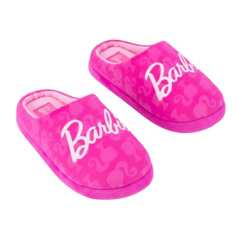Barbie Zapatillas de Estar por Casa para Niñas, Pantuflas Suelas Antideslizantes, Talla EU 31