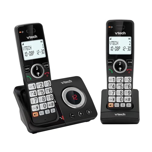 VTech Téléphones sans fil DECT 6.0 à double combiné avec ITAD, CID