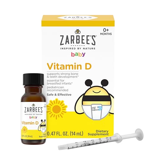 Zarbee's Vitamin D Drops for Infants, 400IU...