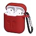 HDE AirPod Cover for Apple AirPods 2 1 Protective Silicone Air Pod Case Cover for 1st 2nd Generation Air Pods (Black, Red, Pink, Blue)