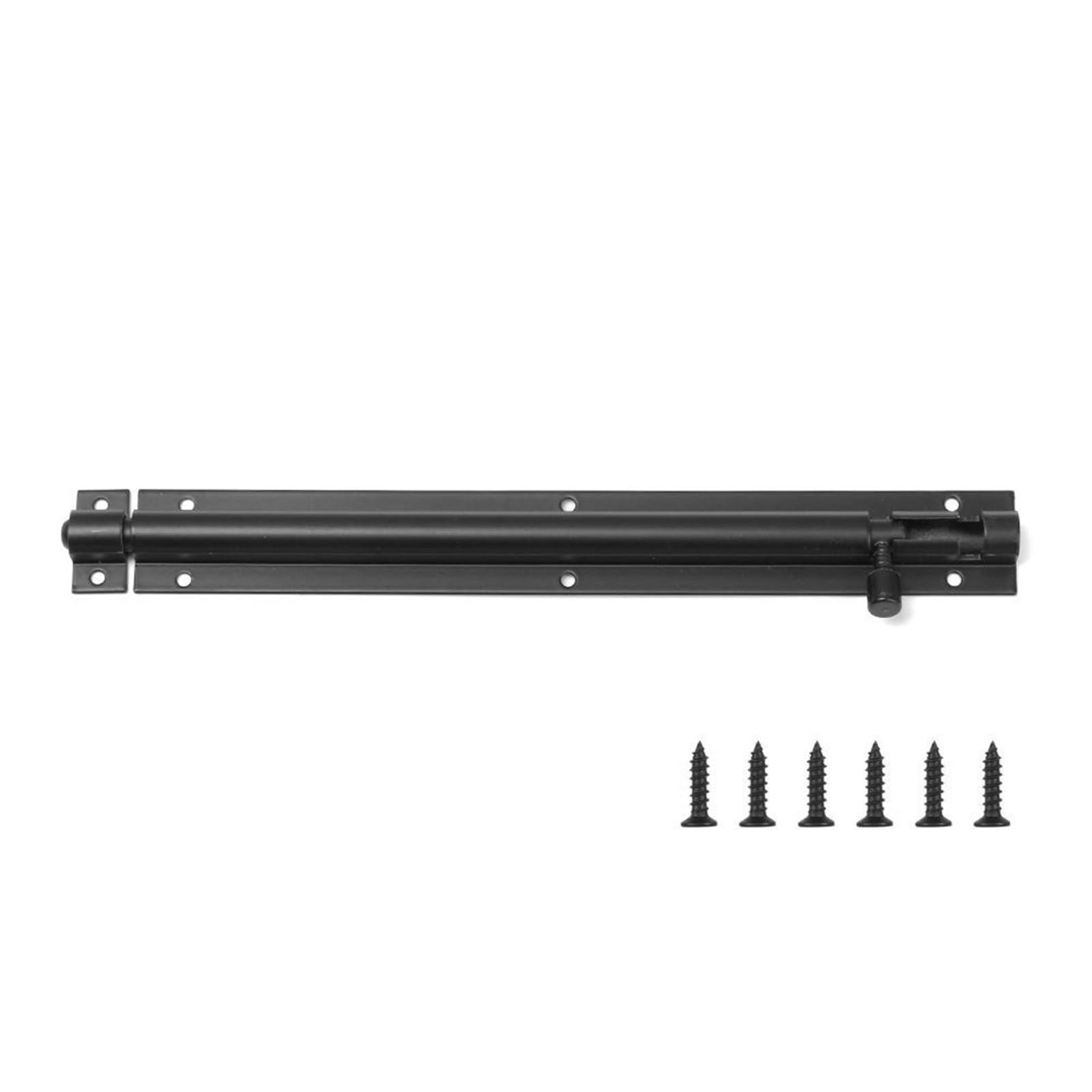 Gate Bolt 2-8" Heavy Duty Large Garden Gate Shed Sliding Door Lock Buckle Tower Bolt Latch Catch Home Hardware(Black,6inch)