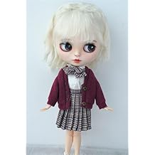 Jusuns Doll Wigs JD178 9-10inch 23-25cm Sauvage Roll Mohair BJD Hair QBaby Blythes DOD Fashion Curly Doll Accessories Ivory White