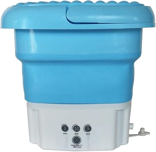 Mini lavadora, mini lavadora portátil, lavadora plegable, lavadora de ropa interior, adecuada para ropa interior, calcetines, viajes, camping,