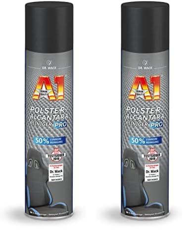 DR. WACK - A1 Polster-/Alcantara Reiniger Pro 400 ml - Effektiver Polsterreiniger gegen hartnäckige Flecken - Fleckenentferner Autositze - Geruchsneutralisierer Auto - Hochwertige Autopflege