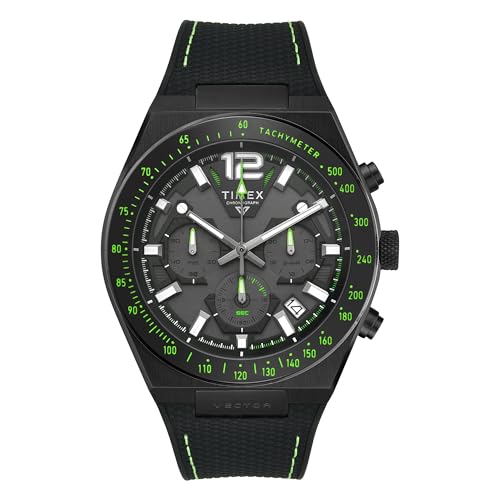Image of TIMEX Vector Black Round Dial Analog Men's Watch - TWEG30800