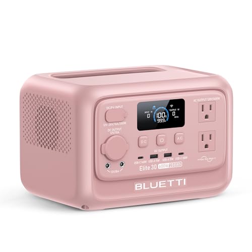 Image of BLUETTI Elite 30 V2 Portable Power Station 288Wh 600W LFP Solar Generator | Power Lifting 1500W, 10ms UPS, 45 Min 0-80% Fast Charging, Emergency Backup Power for Blackout, Camping, Outage and Road Trip