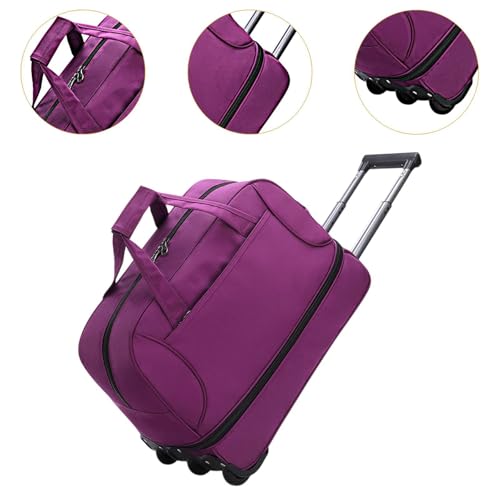 Rolling Duffel Bag Large Capacity Luggage Bag for Business Trip Traveling Picnic, Violet3