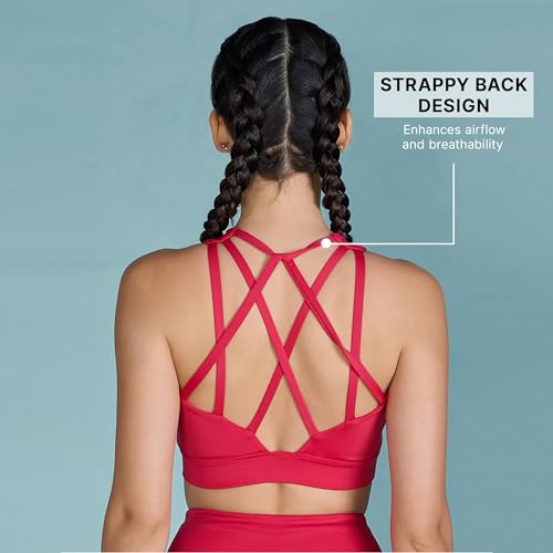 Image of Kica Mid-Impact Strappy Sports Bra with Removable Pads in KICASKN Fabric