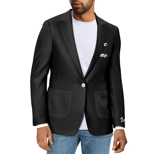 Men's Casual Blazers Customized Logo&Company Name Work Uniforms Open Front Lightweight Office Jackets (2XS-3XL)3