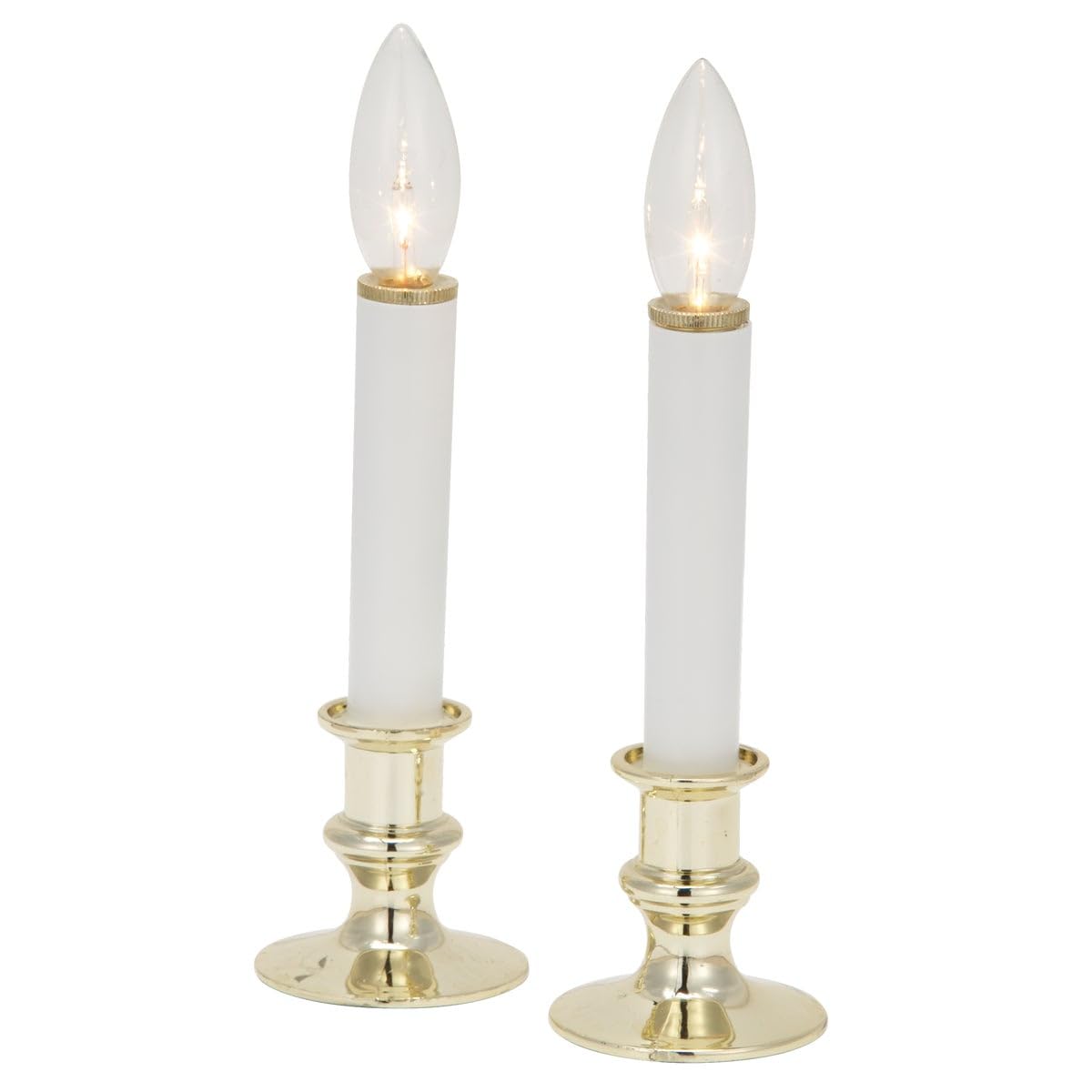 J Hofert 8.5 in. H. x 2.5 in. Dia. Gold Battery Operated Candle (2-Piece) - 1 Each