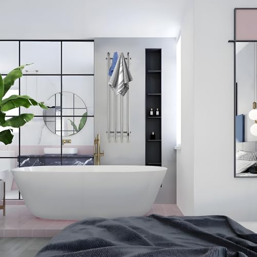 Electric Heated Towel Rack with Timer and Wall Mount