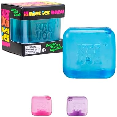 Schylling NeeDoh Nice Ice Baby - Sensory Squeeze Toy - Super Solid Squish - 1.25" Wide - Color May Vary (Pack of 1)