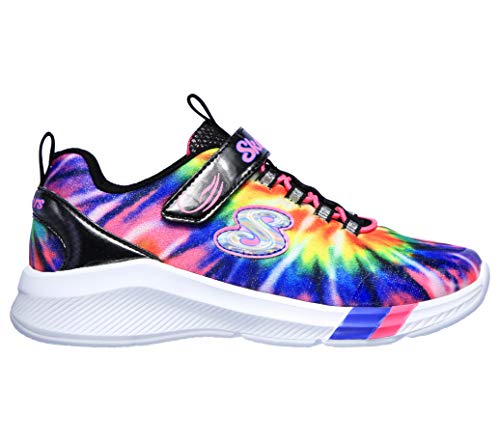 Skechers Kids Girls Dreamy Lites-Sunny Groove Sneaker, Black/Multi, 13 Wide Little Kid4